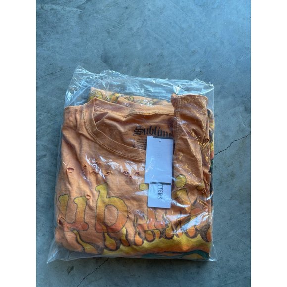 NWT URBAN OUTFITTERS SUBLIME ORANGE DESTROYED TEE SZ S/M L/XL - Picture 4 of 4